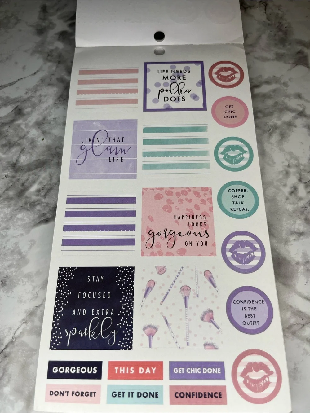 Happy Planner Mini Sticker Kit - Pink, Gold, Mint & Navy